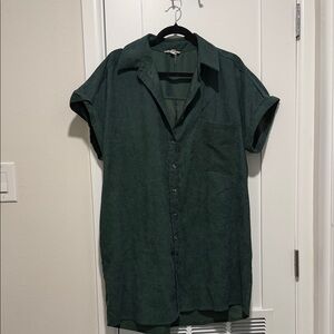 Forest Green corduroy style dress